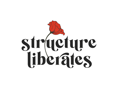 structure liberates illustration typography vector