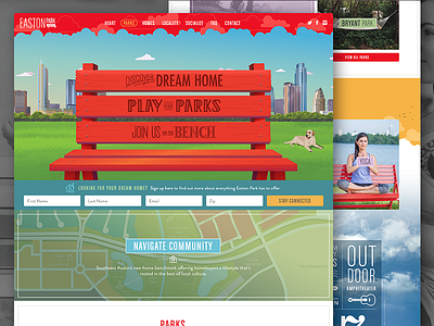 Easton Park animation colorful design homes ui vector web design website
