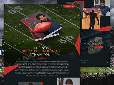 It's Not Because I'm Better Than You design football nfl sports ui ui design web web design website