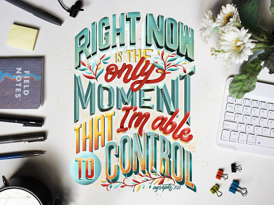"Right Now" Hand Lettering