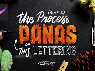 "Panas" Lettering Process brush lettering digital art digital lettering goodtype hand lettering lettering lettering art lettering artist lettering design lettering logo letteringdesign letters type design typography