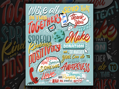 "We're all in this together" Lettering brush lettering digital art digital lettering hand lettering illustration lettering lettering art lettering artist lettering design typography