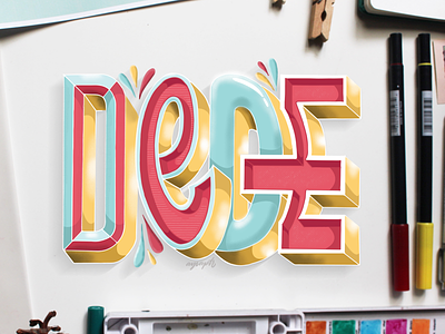 “Dede” Hand Lettering brush lettering design digital lettering goodtype hand lettering lettering typography