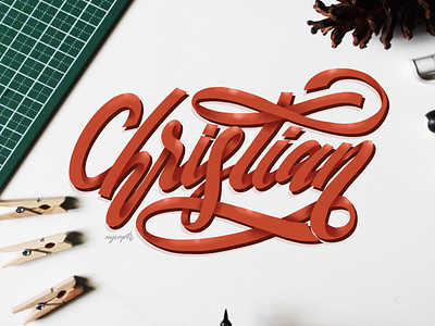 “Christian” Hand Lettering brush lettering design digital art digital lettering goodtype hand lettering lettering typography