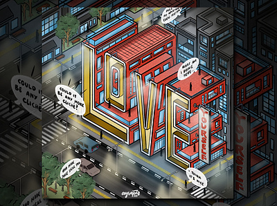 "Love Yourself" Hand Lettering digital art digital lettering goodtype hand lettering illustration art illustrator art isometric isometric art isometric design isometric illustration isometry lettering typography