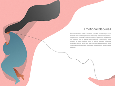 Emotional blackmail character illustration vector