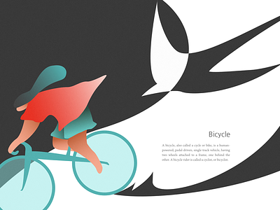 Bicycle bicycle bike character illustration vector