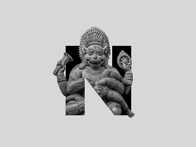 N for Narasimha 36daysoftype art god poster type typography