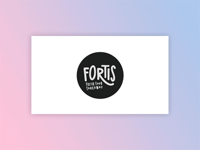 Fortis food fortis logo menu packaging
