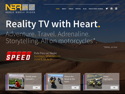 Neale Bayly Rides animation css css animation mobile motorcycle show speed tablet television tv website