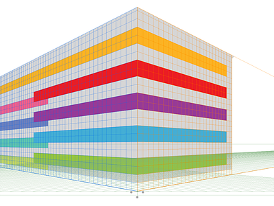 Packard Place digital directory 3d color colors directory map perspective rainbow