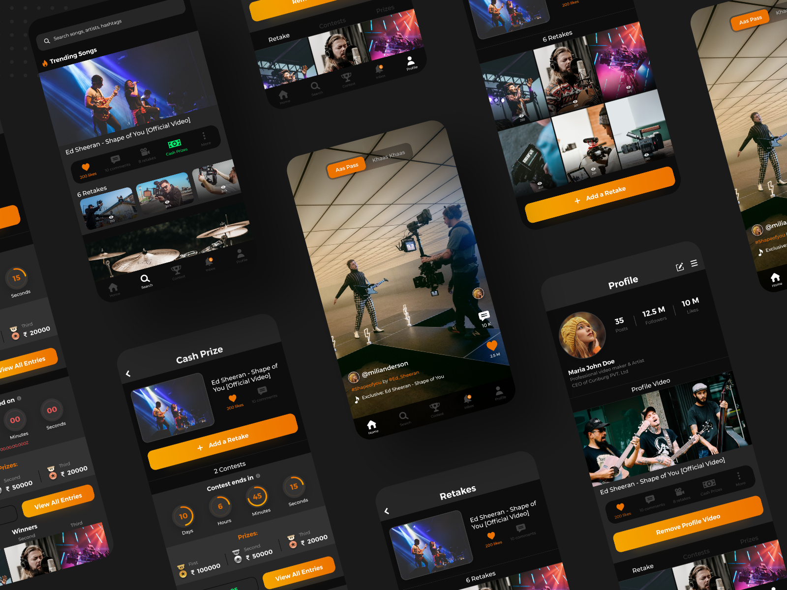 Video Contest app UI Design by Utsav Khokhanasiya on Dribbble