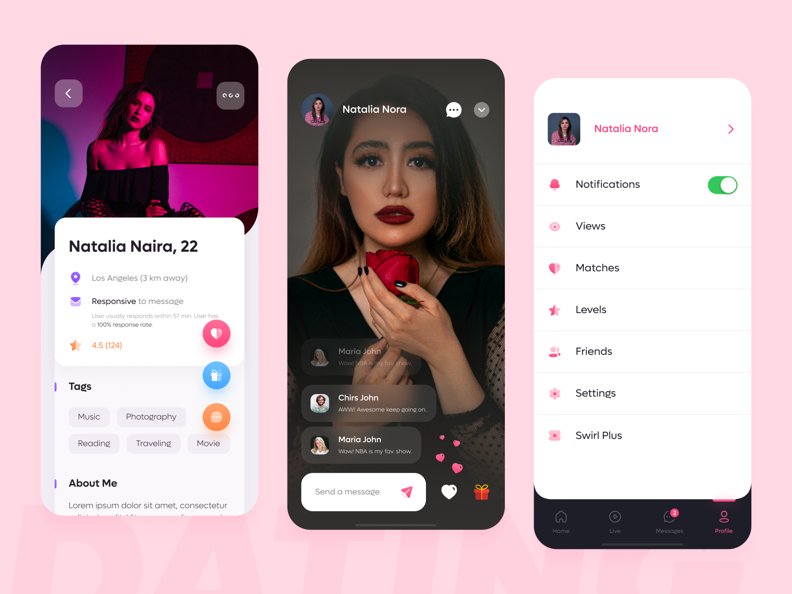 Dating App UI Concept by Utsav K on Dribbble