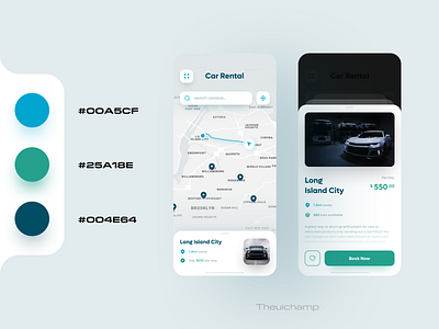 Car Rental App UI Design