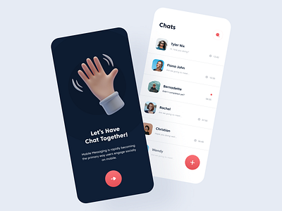 Chat App UI Design 3d app appdesign appuidesign chat chatapp clean ui design ios app messages minimaldesign mobile app mobile ui mobileappdesign modern ui uidesign uidesigns uiux ux