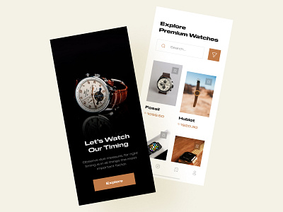 Watch Shop App UI Design