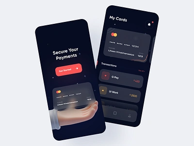 Payment App UI Design 3d animation app appuidesign banking clean ui creditcard debit design hands illustration mobile app mobileui modern payment transactions ui uidesign ux virtualcards