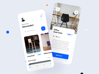 Chair Product App UI Design