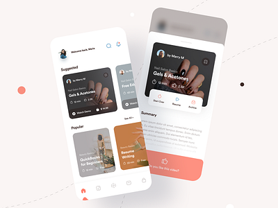 Beauty Course App UI Design