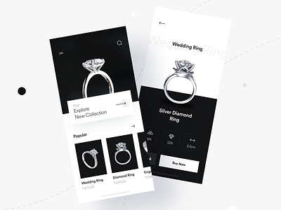 Jewellery App UI Design app appuidesign clean clean ui design iosappdesign jewellery minimal minimalist mobile app mobileapp mobileui modern slick ui uiux ux