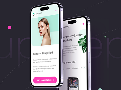 Beauty Service App UI Design app appui beauty clean ui iosapp minimaldesign mobile mobile app mobileui modern responsive ui uiux ux webapp