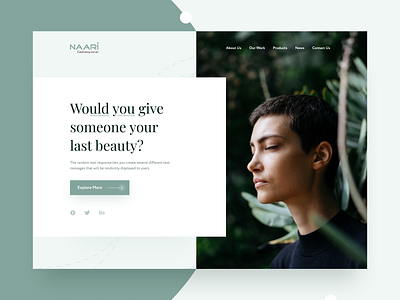 Beauty Service Website UI Design