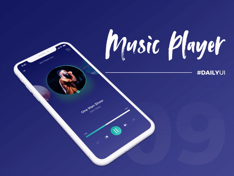 #DailyUI - 009 - Musicplayer 100daychallenge app design appdesign dailyui design micro interaction musicplayer ui