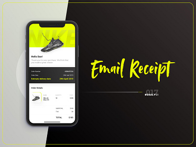 #DailyUI - 017 - Mail Receipt