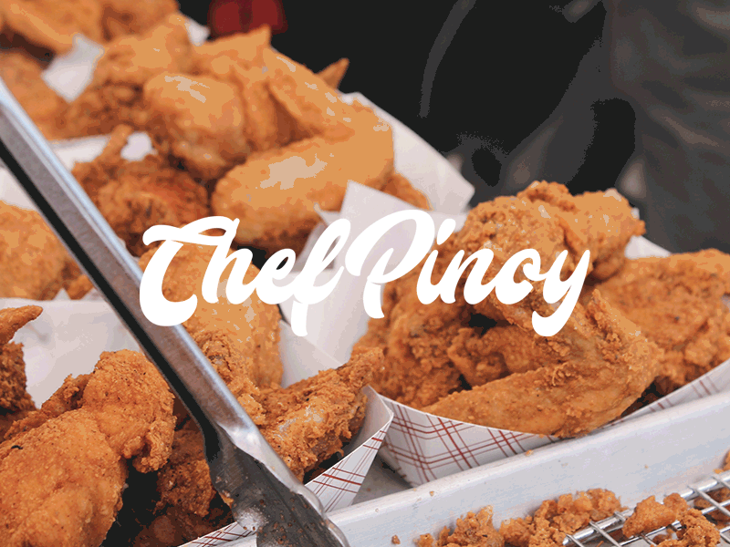 Chef Pinoy blog chef chef logo chicken cook handwritten kitchen logo animation logo design motion graphics philippines pinoy