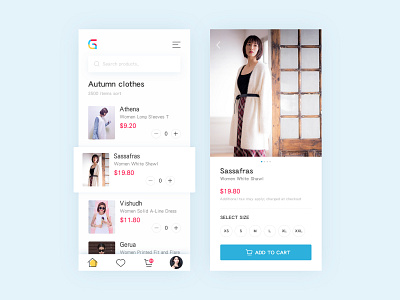 Shopping page