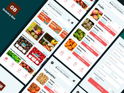 Grocery Delivery App UI branding delivery design figma grocery product project ui uiux