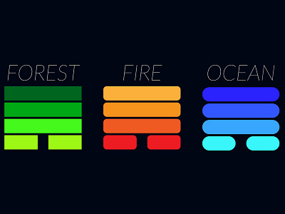 Options art branding design fire forset illustration menu minimal ocean ui