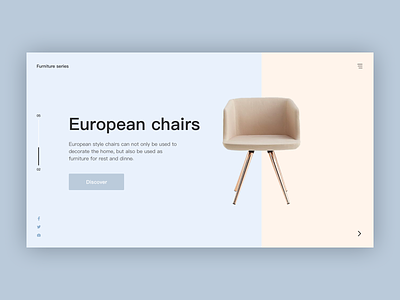 Furniture Website Design design ui web