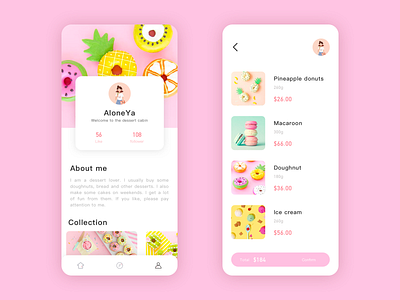Summer Dessert 03 app design ui