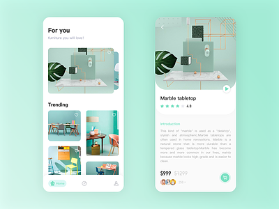 Furniture App app design ui