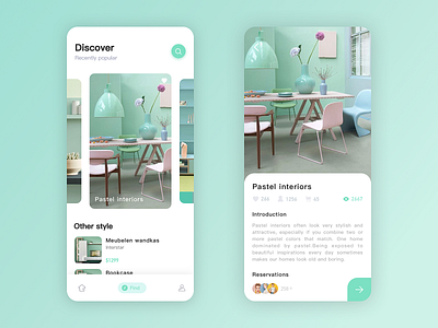 Furniture APP 2 app design ui