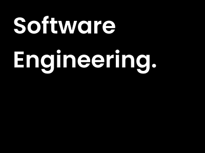 Software Engineering minimal typography