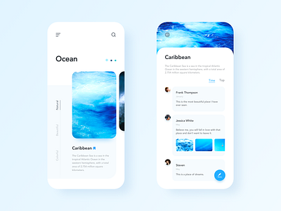 Share the dream place ae blue clean design ocean ui