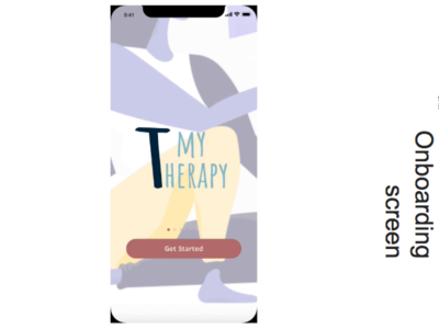 Onboarding screen of MyTherapy App
