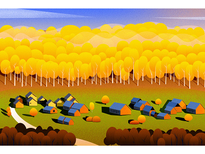 Autumn coloful design illustration