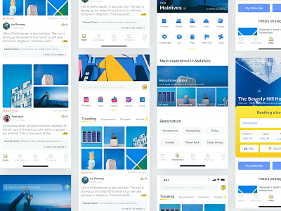 UI app coloful travel ui