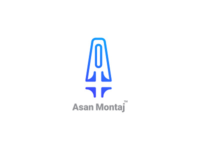 Asan Montaj branding design flat icon identity lettering logo minimal type vector