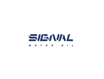 SIGNAL-motor oil branding design flat icon identity illustration logo minimal type typography