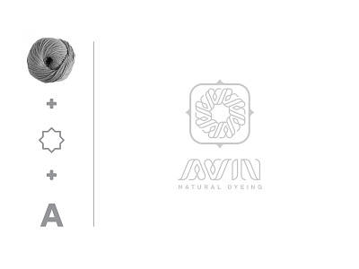 AVIN Natural Dyeing branding design flat icon identity illustration logo minimal typography vector