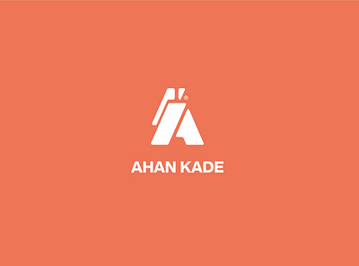 Ahan Kade branding design flat girder icon identity iron lettering logo minimal type