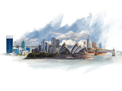 Aussie Cities aussie australia brisbane cities city melbourne perth sydney watercolor watercolour