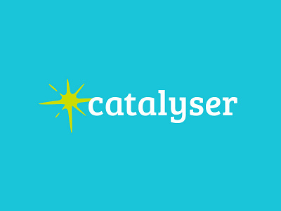 Catalyser logo bright design logo neon spark