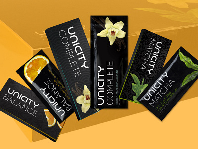 Unicity Samples Packaging graphic design packaging design