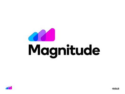 Magnitude™ agency logo app logo brand brand identity branding geometric geometric logo logo logo design logodesign logomark logotype magnitude marketing agency marketing logo modern logo startup startup logo triangle logo wordmark
