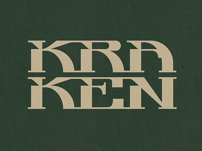 Kraken brand design branding font font design graphic design kraken lettering lettermark logo logo design logomark logotype mythology serif font type type design typeface typography wordmark wordmark logo